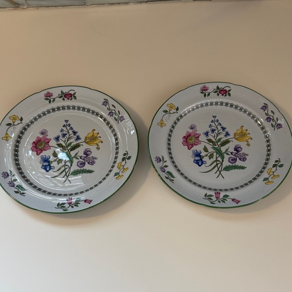 Spode A Summer Palace W150 fine stone salad plates - set of 2